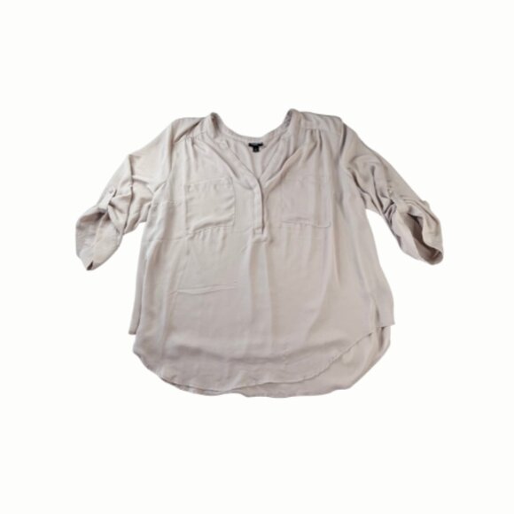 Lane Bryant "Harper" Shear Top Size 2, 3/4 sleeve - Picture 2 of 7